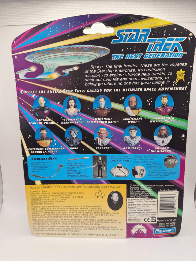 Star Trek Next Generation Data 1993
